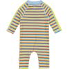image:imageSwimZip Girls LongSleeve UPF 50 Swimsuit for Baby Toddler amp Little GirlsSunny Stripe
