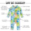 image:imageSwimZip Girls LongSleeve UPF 50 Swimsuit for Baby Toddler amp Little GirlsSunshine