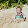 image:imageSwimZip Girls LongSleeve UPF 50 Swimsuit for Baby Toddler amp Little GirlsSurfs Up