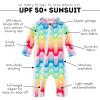 image:imageSwimZip Girls LongSleeve UPF 50 Swimsuit for Baby Toddler amp Little GirlsSurfs Up