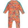 image:imageSwimZip Girls LongSleeve UPF 50 Swimsuit for Baby Toddler amp Little GirlsSwirl
