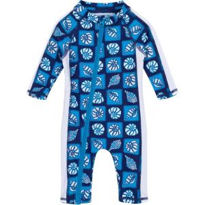 image:imageSwimZip Girls LongSleeve UPF 50 Swimsuit for Baby Toddler amp Little GirlsCoastal