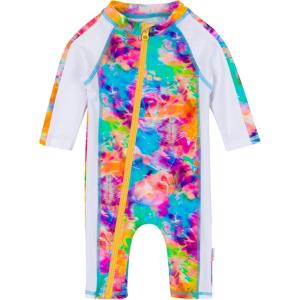 image:imageSwimZip Girls LongSleeve UPF 50 Swimsuit for Baby Toddler amp Little GirlsImpressions