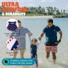 image:imageSwimZip Boys LongSleeve UPF 50 Swimsuit for Baby Toddler amp Little BoysAmericana
