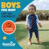 image:imageSwimZip Boys LongSleeve UPF 50 Swimsuit for Baby Toddler amp Little BoysAmericana