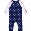 image:imageSwimZip Boys LongSleeve UPF 50 Swimsuit for Baby Toddler amp Little BoysAmericana