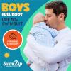 image:imageSwimZip Boys LongSleeve UPF 50 Swimsuit for Baby Toddler amp Little BoysBlue Gingham