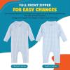image:imageSwimZip Boys LongSleeve UPF 50 Swimsuit for Baby Toddler amp Little BoysBlue Gingham