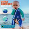 image:imageSwimZip Boys LongSleeve UPF 50 Swimsuit for Baby Toddler amp Little BoysCaptain Kid