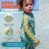 image:imageSwimZip Boys LongSleeve UPF 50 Swimsuit for Baby Toddler amp Little BoysCrab