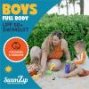 image:imageSwimZip Boys LongSleeve UPF 50 Swimsuit for Baby Toddler amp Little BoysDesert