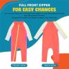 image:imageSwimZip Boys LongSleeve UPF 50 Swimsuit for Baby Toddler amp Little BoysNeon OrangeWhite