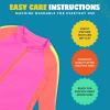 image:imageSwimZip Boys LongSleeve UPF 50 Swimsuit for Baby Toddler amp Little BoysNeon PinkOrange
