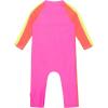 image:imageSwimZip Boys LongSleeve UPF 50 Swimsuit for Baby Toddler amp Little BoysNeon PinkOrange