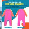 image:imageSwimZip Boys LongSleeve UPF 50 Swimsuit for Baby Toddler amp Little BoysNeon PinkOrange