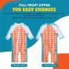 image:imageSwimZip Boys LongSleeve UPF 50 Swimsuit for Baby Toddler amp Little BoysOrange Dino