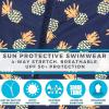 image:imageSwimZip Boys LongSleeve UPF 50 Swimsuit for Baby Toddler amp Little BoysPineapples