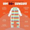 image:imageSwimZip Boys LongSleeve UPF 50 Swimsuit for Baby Toddler amp Little BoysRainbow