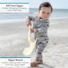 image:imageSwimZip Boys LongSleeve UPF 50 Swimsuit for Baby Toddler amp Little BoysShark Feast