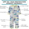 image:imageSwimZip Boys LongSleeve UPF 50 Swimsuit for Baby Toddler amp Little BoysShark Feast