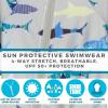 image:imageSwimZip Boys LongSleeve UPF 50 Swimsuit for Baby Toddler amp Little BoysShark Feast