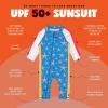 image:imageSwimZip Boys LongSleeve UPF 50 Swimsuit for Baby Toddler amp Little BoysStarfish