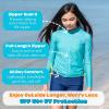 image:imageSwimZip Girls 3 Pc Swim Set wLong Sleeve Rash Guard Tankini amp Shorts UPF 50Aqua Sea
