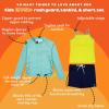 image:imageSwimZip Girls 3 Pc Swim Set wLong Sleeve Rash Guard Tankini amp Shorts UPF 50Aqua Sea