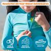 image:imageSwimZip Girls 3 Pc Swim Set wLong Sleeve Rash Guard Tankini amp Shorts UPF 50Aqua Sea