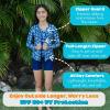 image:imageSwimZip Girls 3 Pc Swim Set wLong Sleeve Rash Guard Tankini amp Shorts UPF 50Coastal
