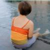 image:imageSwimZip Girls 3 Pc Swim Set wLong Sleeve Rash Guard Tankini amp Shorts UPF 50Color Pop