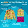 image:imageSwimZip Girls 3 Pc Swim Set wLong Sleeve Rash Guard Tankini amp Shorts UPF 50Hibiscus