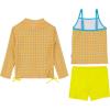 image:imageSwimZip Girls 3 Pc Swim Set wLong Sleeve Rash Guard Tankini amp Shorts UPF 50Kaleidoscope