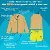 image:imageSwimZip Girls 3 Pc Swim Set wLong Sleeve Rash Guard Tankini amp Shorts UPF 50Kaleidoscope