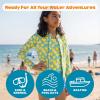 image:imageSwimZip Girls 3 Pc Swim Set wLong Sleeve Rash Guard Tankini amp Shorts UPF 50Lemons