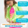 image:imageSwimZip Girls 3 Pc Swim Set wLong Sleeve Rash Guard Tankini amp Shorts UPF 50Neon Sunrise