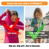 image:imageSwimZip Girls 3 Pc Swim Set wLong Sleeve Rash Guard Tankini amp Shorts UPF 50Palm Leaf