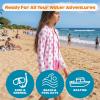 image:imageSwimZip Girls 3 Pc Swim Set wLong Sleeve Rash Guard Tankini amp Shorts UPF 50Pink