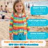 image:imageSwimZip Girls 3 Pc Swim Set wLong Sleeve Rash Guard Tankini amp Shorts UPF 50Rainbow