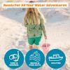 image:imageSwimZip Girls 3 Pc Swim Set wLong Sleeve Rash Guard Tankini amp Shorts UPF 50The Tropics