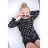 image:imageSwimZip Girls UPF 50 Long Sleeve Zip Rash Guard Swim Shirt TopBlack Polka Dot