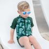 image:imageSwimZip Kids Short Sleeve Rash Guard  Euro Shorties UPF 50 Swimsuit SetJellyfish