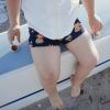image:imageSwimZip Kids Short Sleeve Rash Guard  Euro Shorties UPF 50 Swimsuit SetPineapple