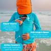 image:imageSwimZip UPF 50 Long Sleeve Rash Guard for Boys and Girls  Baby Toddler KidsAqua