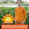 image:imageSwimZip UPF 50 Long Sleeve Rash Guard for Boys and Girls  Baby Toddler KidsDesert Orange