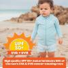 image:imageSwimZip UPF 50 Long Sleeve Rash Guard for Boys and Girls  Baby Toddler KidsDream Blue