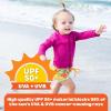 image:imageSwimZip UPF 50 Long Sleeve Rash Guard for Boys and Girls  Baby Toddler KidsFuchsia Festival