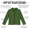 image:imageSwimZip UPF 50 Long Sleeve Rash Guard for Boys and Girls  Baby Toddler KidsGarden Green