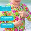 image:imageSwimZip UPF 50 Long Sleeve Rash Guard for Boys and Girls  Baby Toddler KidsHibiscus