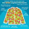 image:imageSwimZip UPF 50 Long Sleeve Rash Guard for Boys and Girls  Baby Toddler KidsHibiscus
